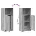 Casa si Gradina - Mobilier - Comode si corpuri - Comode - Dulap cu LED, gri sonoma, 42,5x34x100 cm, lemn prelucrat - Infinity.ro
