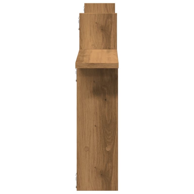 Casa si Gradina - Mobilier - Biblioteci si rafturi - Rafturi - Rafturi perete 2buc. stejar artizanal 50x12x50cm lemn prelucrat - Infinity.ro