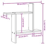 Casa si Gradina - Mobilier - Biblioteci si rafturi - Rafturi - Rafturi perete 2buc. stejar artizanal 50x12x50cm lemn prelucrat - Infinity.ro