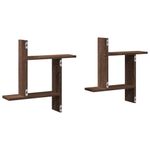 Casa si Gradina - Mobilier - Biblioteci si rafturi - Rafturi - Rafturi de perete 2 buc. stejar maro 50x12x50 cm lemn prelucrat - Infinity.ro