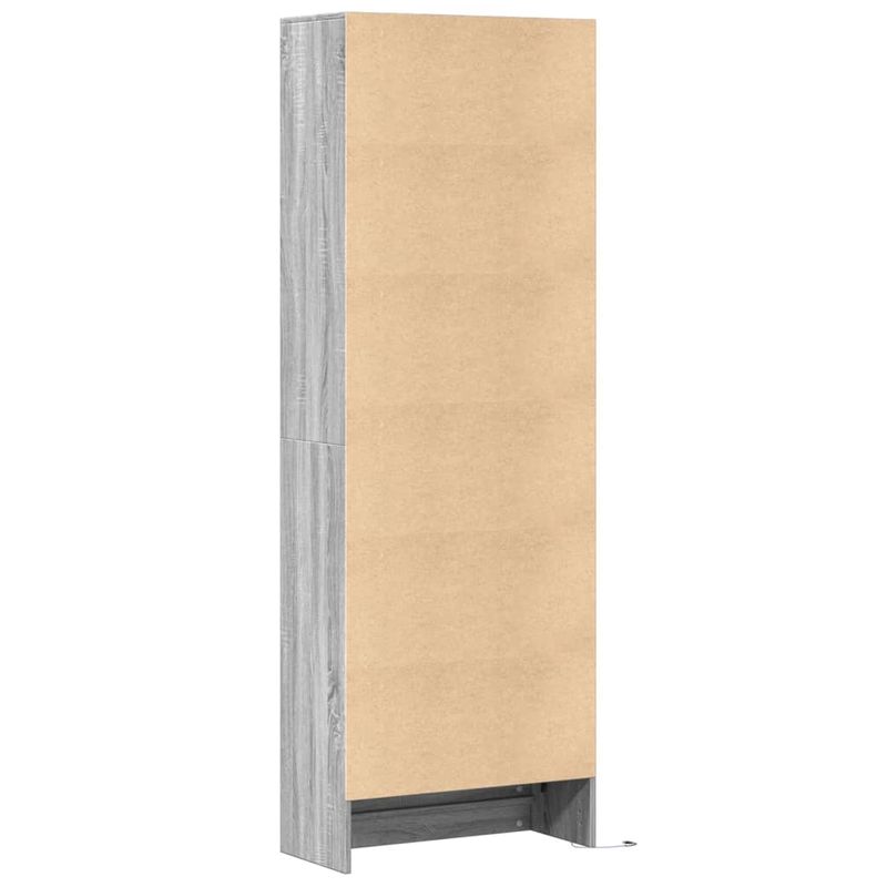 Casa si Gradina - Mobilier - Comode si corpuri - Corpuri bucatarie - Dulap inalt cu LED gri sonoma 69x32,5x200 cm lemn prelucrat - Infinity.ro