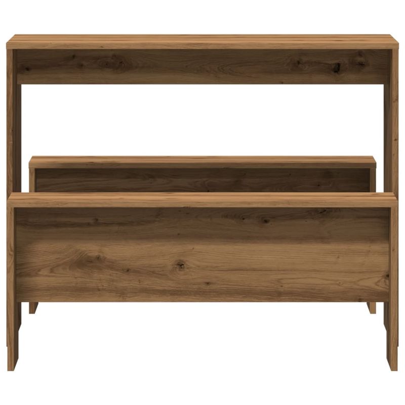 Casa si Gradina - Mobilier - Seturi de mobilier - Seturi bucatarie - Set masa si banci de bucatarie, 3 piese, stejar artizanal, lemn - Infinity.ro