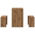 Casa si Gradina - Mobilier - Seturi de mobilier - Seturi bucatarie - Set masa si banci de bucatarie, 3 piese, stejar artizanal, lemn - Infinity.ro