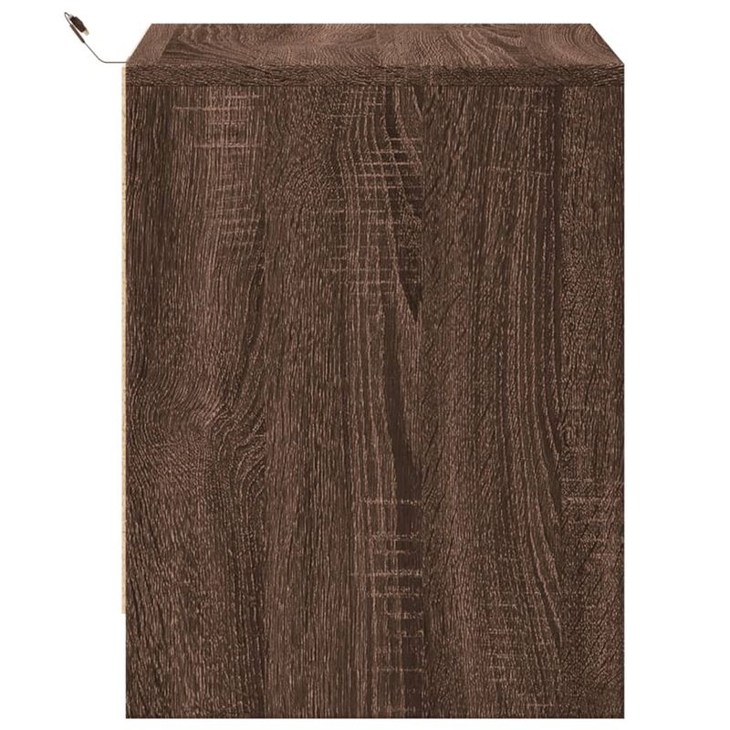 Casa si Gradina - Mobilier - Comode si corpuri - Noptiere - Noptiera cu lumini LED, stejar maro, lemn prelucrat - Infinity.ro