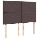 Casa si Gradina - Mobilier - Paturi si accesorii - Paturi - Pat continental cu saltea, maro inchis, 140x200 cm, textil - Infinity.ro