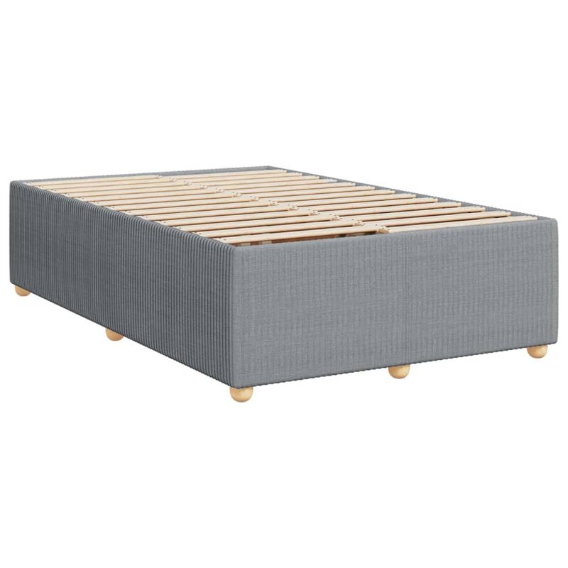 Casa si Gradina - Mobilier - Paturi si accesorii - Paturi - Pat continental cu saltea, gri deschis, 120x200 cm, textil - Infinity.ro