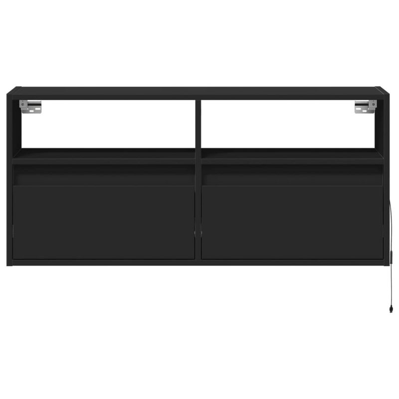 Casa si Gradina - Mobilier - Comode si corpuri - Comode - Dulap TV de perete cu lumini LED negru 100x31x45 cm - Infinity.ro