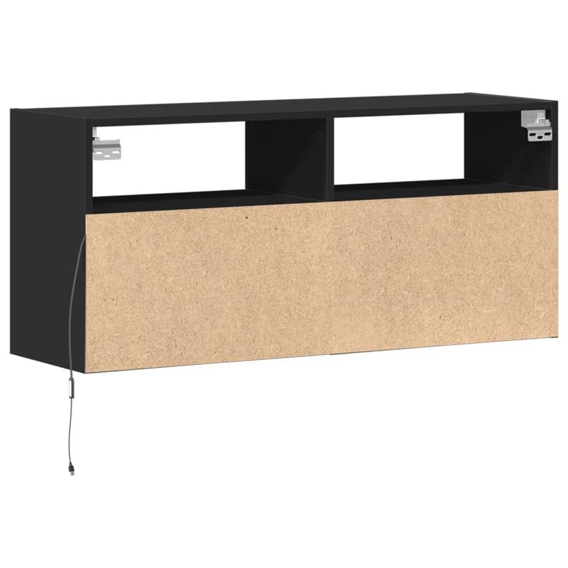 Casa si Gradina - Mobilier - Comode si corpuri - Comode - Dulap TV de perete cu lumini LED negru 100x31x45 cm - Infinity.ro