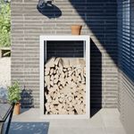 Casa si Gradina - Termice - Sobe, Seminee si accesorii - Accesorii seminee si sobe - Rastel pentru lemne de foc, alb, 60x40x100 cm, otel - Infinity.ro