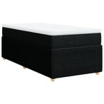 Casa si Gradina - Mobilier - Paturi si accesorii - Paturi - Pat box spring cu saltea, negru, 100x200 cm, textil - Infinity.ro