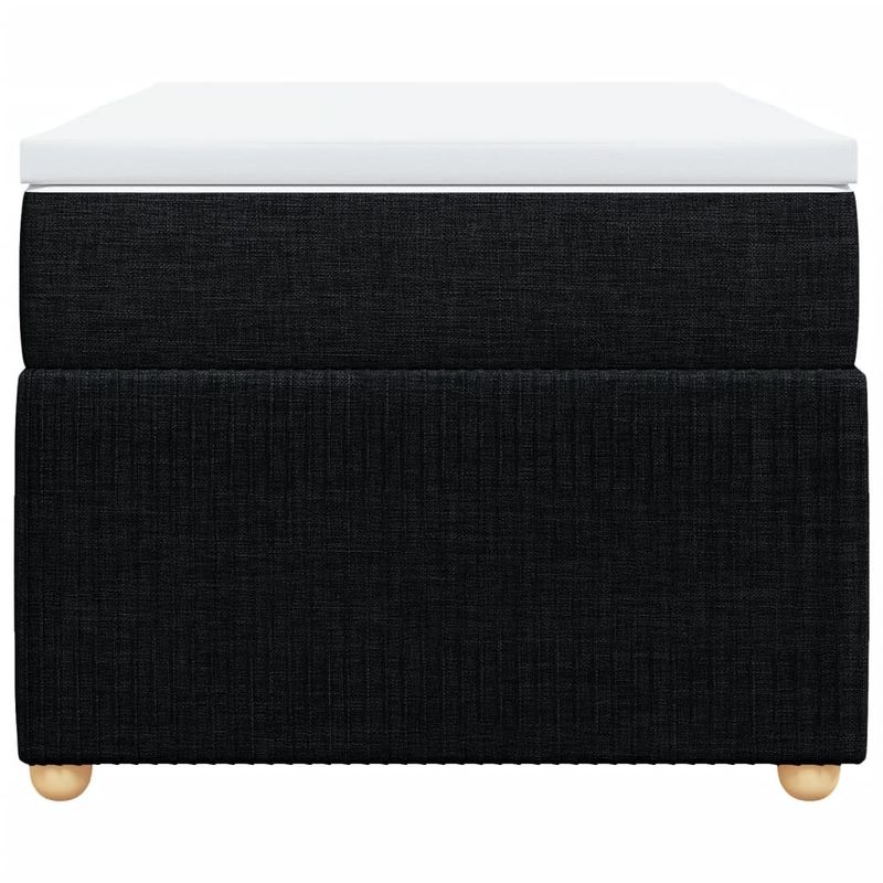 Casa si Gradina - Mobilier - Paturi si accesorii - Paturi - Pat box spring cu saltea, negru, 100x200 cm, textil - Infinity.ro