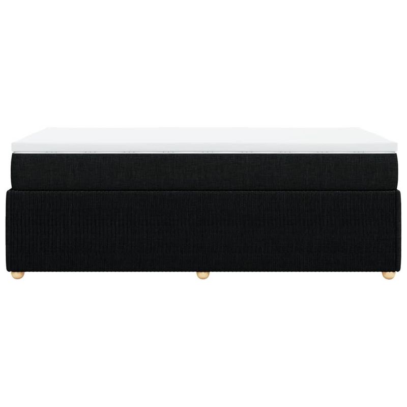 Casa si Gradina - Mobilier - Paturi si accesorii - Paturi - Pat box spring cu saltea, negru, 100x200 cm, textil - Infinity.ro