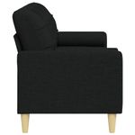 Casa si Gradina - Mobilier - Canapele si coltare - Canapele - Canapea cu 3 locuri cu pernute, negru, 210 cm, textil - Infinity.ro