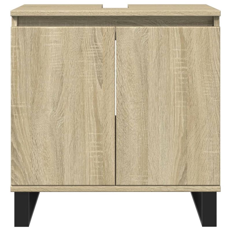 Casa si Gradina - Mobilier - Seturi de mobilier - Seturi baie - Set mobilier de baie, 3 piese, stejar sonoma, lemn prelucrat - Infinity.ro