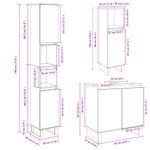 Casa si Gradina - Mobilier - Seturi de mobilier - Seturi baie - Set mobilier de baie, 3 piese, stejar sonoma, lemn prelucrat - Infinity.ro
