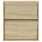 Casa si Gradina - Mobilier - Comode si corpuri - Noptiere - Noptiera montata pe perete cu lumini LED, stejar sonoma - Infinity.ro