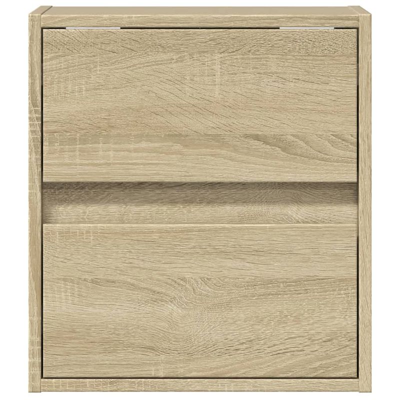 Casa si Gradina - Mobilier - Comode si corpuri - Noptiere - Noptiera montata pe perete cu lumini LED, stejar sonoma - Infinity.ro