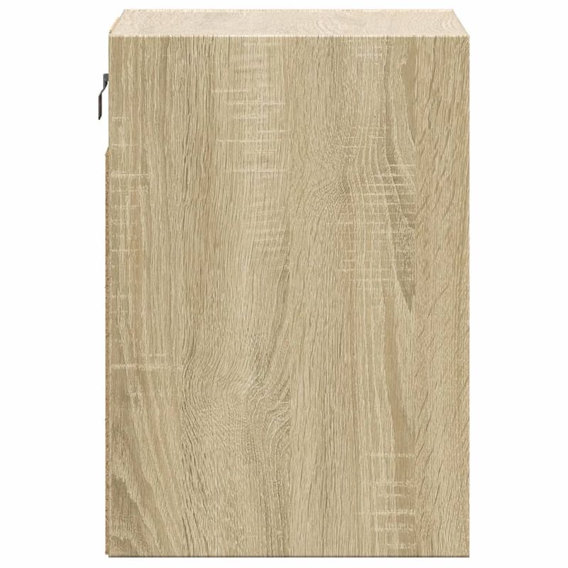 Casa si Gradina - Mobilier - Comode si corpuri - Noptiere - Noptiera montata pe perete cu lumini LED, stejar sonoma - Infinity.ro