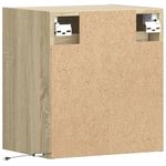 Casa si Gradina - Mobilier - Comode si corpuri - Noptiere - Noptiera montata pe perete cu lumini LED, stejar sonoma - Infinity.ro