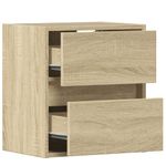 Casa si Gradina - Mobilier - Comode si corpuri - Noptiere - Noptiera montata pe perete cu lumini LED, stejar sonoma - Infinity.ro