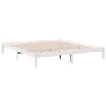 Casa si Gradina - Mobilier - Paturi si accesorii - Paturi - Cadru pat foarte lung fara saltea alb 200x220 cm lemn masiv pin - Infinity.ro