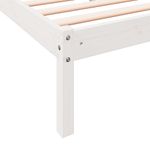 Casa si Gradina - Mobilier - Paturi si accesorii - Paturi - Cadru pat foarte lung fara saltea alb 200x220 cm lemn masiv pin - Infinity.ro