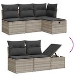 Casa si Gradina - Gradina si terasa - Mobilier exterior - Seturi mobila gradina - Set canapele de gradina cu perne, 6 piese gri deschis poliratan - Infinity.ro