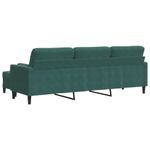 Casa si Gradina - Mobilier - Canapele si coltare - Canapele - Canapea cu 3 locuri si taburet, verde inchis, 210 cm, catifea - Infinity.ro