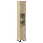 Casa si Gradina - Mobilier - Mobilier baie - Comode baie - Dulap de baie, stejar sonoma, 30x30x190 cm, lemn prelucrat - Infinity.ro