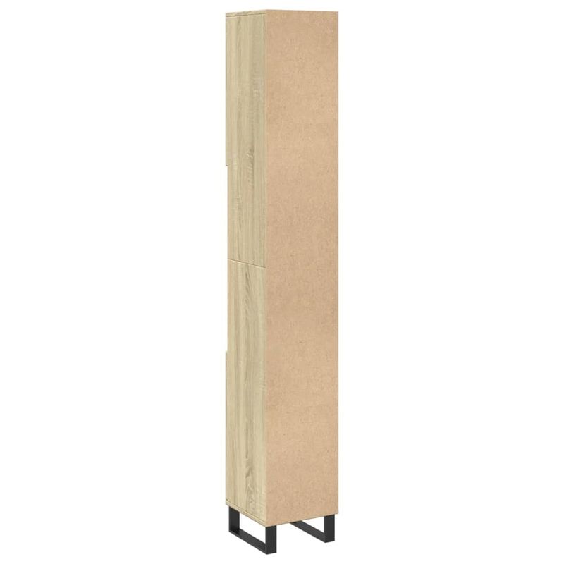 Casa si Gradina - Mobilier - Mobilier baie - Comode baie - Dulap de baie, stejar sonoma, 30x30x190 cm, lemn prelucrat - Infinity.ro