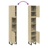 Casa si Gradina - Mobilier - Mobilier baie - Comode baie - Dulap de baie, stejar sonoma, 30x30x190 cm, lemn prelucrat - Infinity.ro
