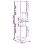 Casa si Gradina - Mobilier - Mobilier baie - Comode baie - Dulap de baie, stejar sonoma, 30x30x190 cm, lemn prelucrat - Infinity.ro