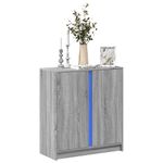 Casa si Gradina - Mobilier - Comode si corpuri - Comode - Dulap cu LED, gri sonoma, 77x34x85 cm, lemn prelucrat - Infinity.ro