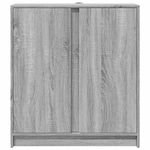 Casa si Gradina - Mobilier - Comode si corpuri - Comode - Dulap cu LED, gri sonoma, 77x34x85 cm, lemn prelucrat - Infinity.ro