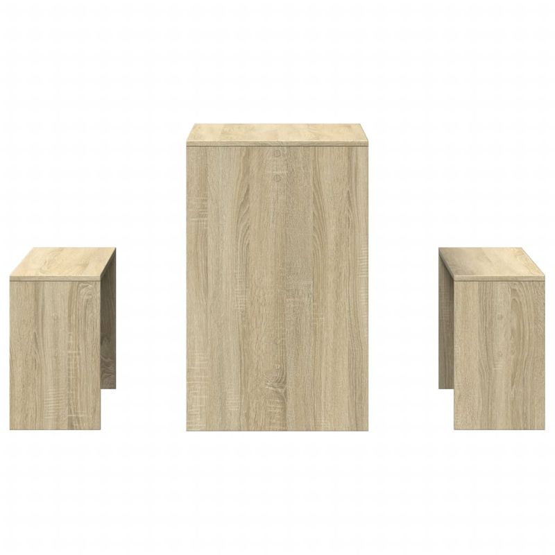 Casa si Gradina - Mobilier - Seturi de mobilier - Seturi mese si scaune - Set masa si banci bucatarie 3piese stejar sonoma lemn prelucrat - Infinity.ro