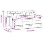 Casa si Gradina - Mobilier - Canapele si coltare - Canapele - Canapea cu 3 locuri cu pernute, gri inchis, 180 cm, catifea - Infinity.ro
