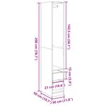 Casa si Gradina - Mobilier - Dulapuri si sifoniere - Sifoniere - Sifonier, lemn vechi, 30x50x200 cm, lemn prelucrat, cantitate 2 sertare - Infinity.ro