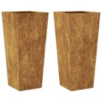 Casa si Gradina - Gradinarit si plante - Plante si ghivece - Ghivece si suporturi - Jardiniere gradina, 2 buc., 35x35x75 cm, otel corten - Infinity.ro