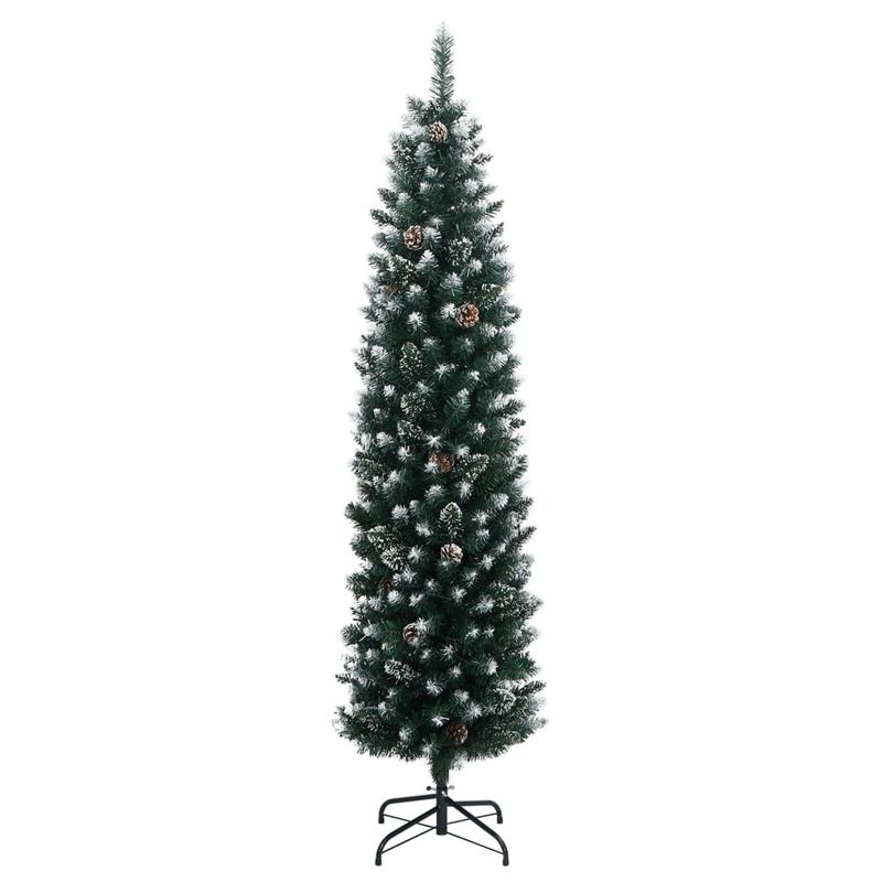 Casa si Gradina - Decoratiuni - Decoratiuni de sezon - Brad Craciun artificial subtire cu 300 LED-uri, 240 cm - Infinity.ro