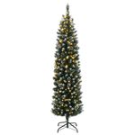 Casa si Gradina - Decoratiuni - Decoratiuni de sezon - Brad Craciun artificial subtire cu 300 LED-uri, 240 cm - Infinity.ro