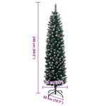 Casa si Gradina - Decoratiuni - Decoratiuni de sezon - Brad Craciun artificial subtire cu 300 LED-uri, 240 cm - Infinity.ro