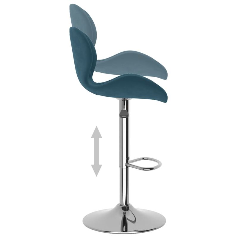 Casa si Gradina - Mobilier - Scaune si fotolii - Scaune - Scaune de bar, 2 buc., albastru, catifea - Infinity.ro