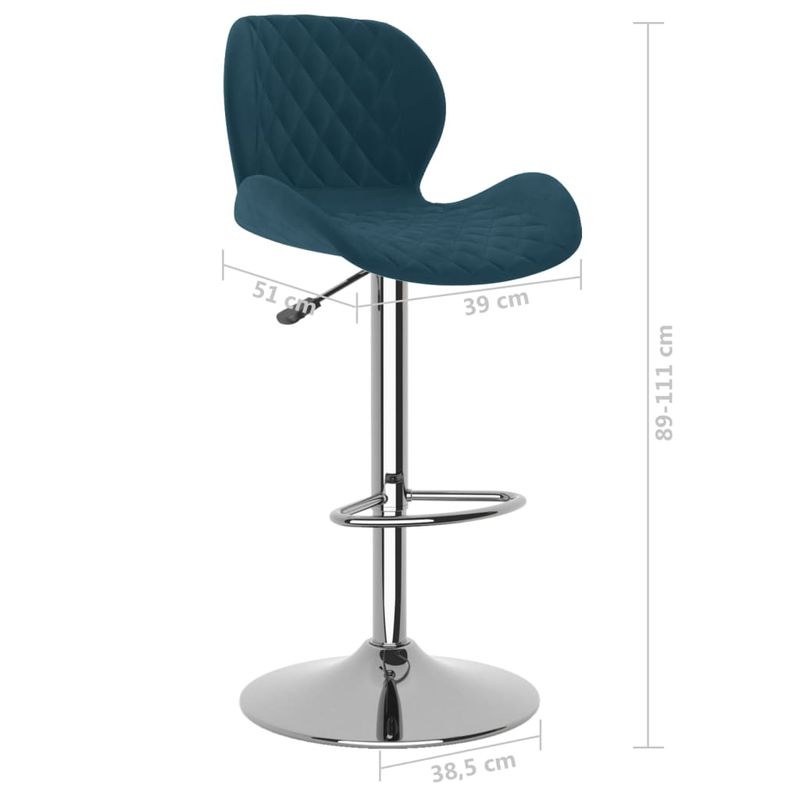 Casa si Gradina - Mobilier - Scaune si fotolii - Scaune - Scaune de bar, 2 buc., albastru, catifea - Infinity.ro