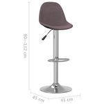 Casa si Gradina - Mobilier - Scaune si fotolii - Scaune - Scaune de bar, 2 buc., gri taupe, material textil - Infinity.ro