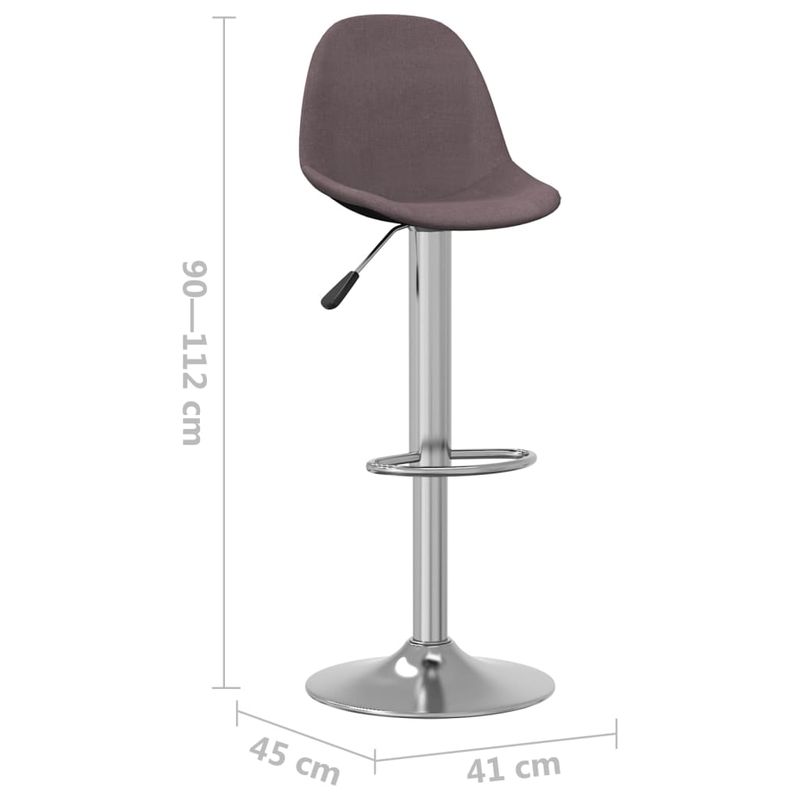 Casa si Gradina - Mobilier - Scaune si fotolii - Scaune - Scaune de bar, 2 buc., gri taupe, material textil - Infinity.ro