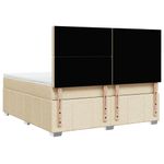 Casa si Gradina - Mobilier - Paturi si accesorii - Paturi - Pat continental cu saltea, crem, 180x200 cm, textil - Infinity.ro