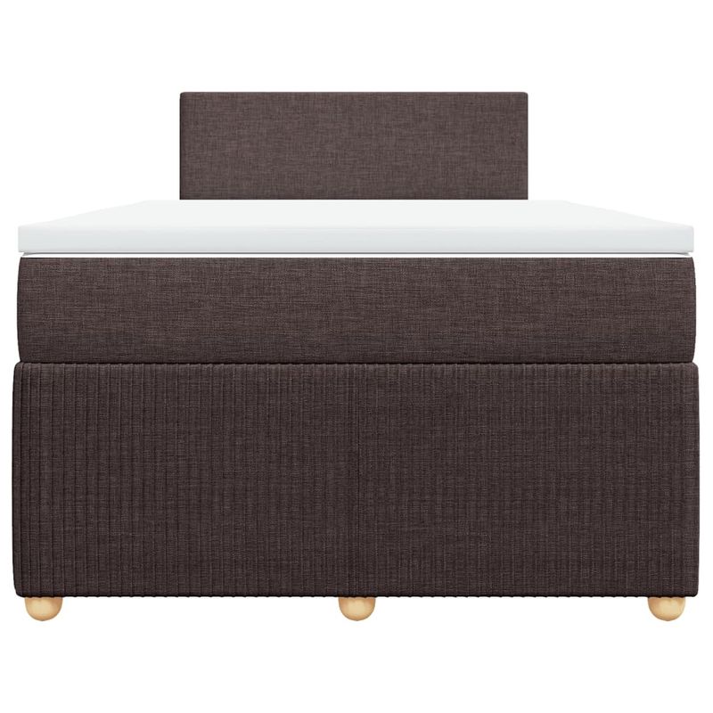 Casa si Gradina - Mobilier - Paturi si accesorii - Paturi - Pat box spring cu saltea, maro inchis, 120x200 cm, textil - Infinity.ro