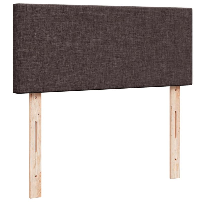 Casa si Gradina - Mobilier - Paturi si accesorii - Paturi - Pat box spring cu saltea, maro inchis, 120x200 cm, textil - Infinity.ro