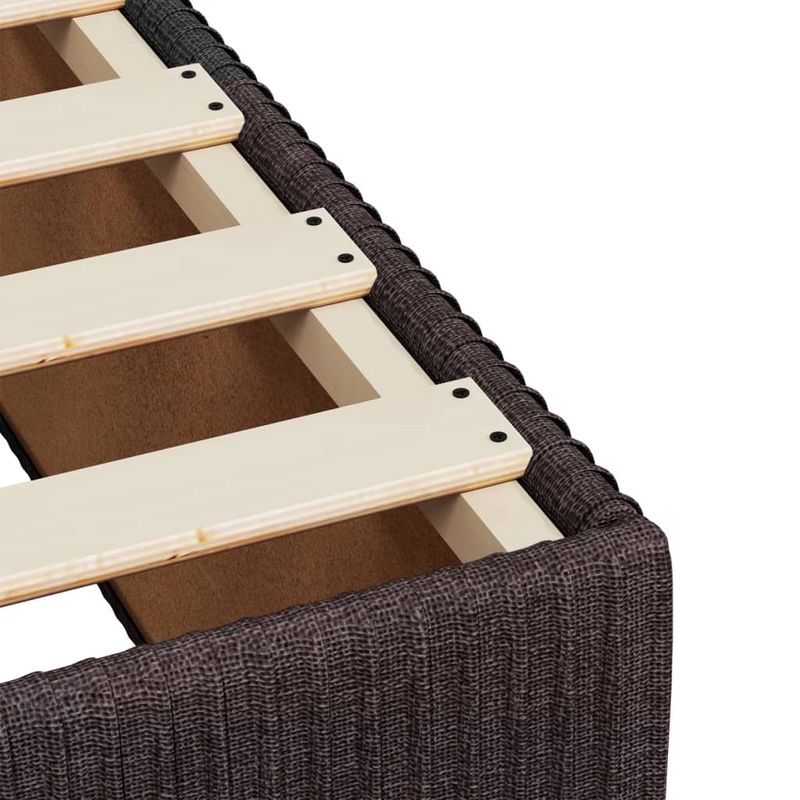 Casa si Gradina - Mobilier - Paturi si accesorii - Paturi - Pat box spring cu saltea, maro inchis, 120x200 cm, textil - Infinity.ro