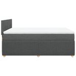 Casa si Gradina - Mobilier - Paturi si accesorii - Paturi - Pat box spring cu saltea, gri inchis, 140x190 cm, textil - Infinity.ro